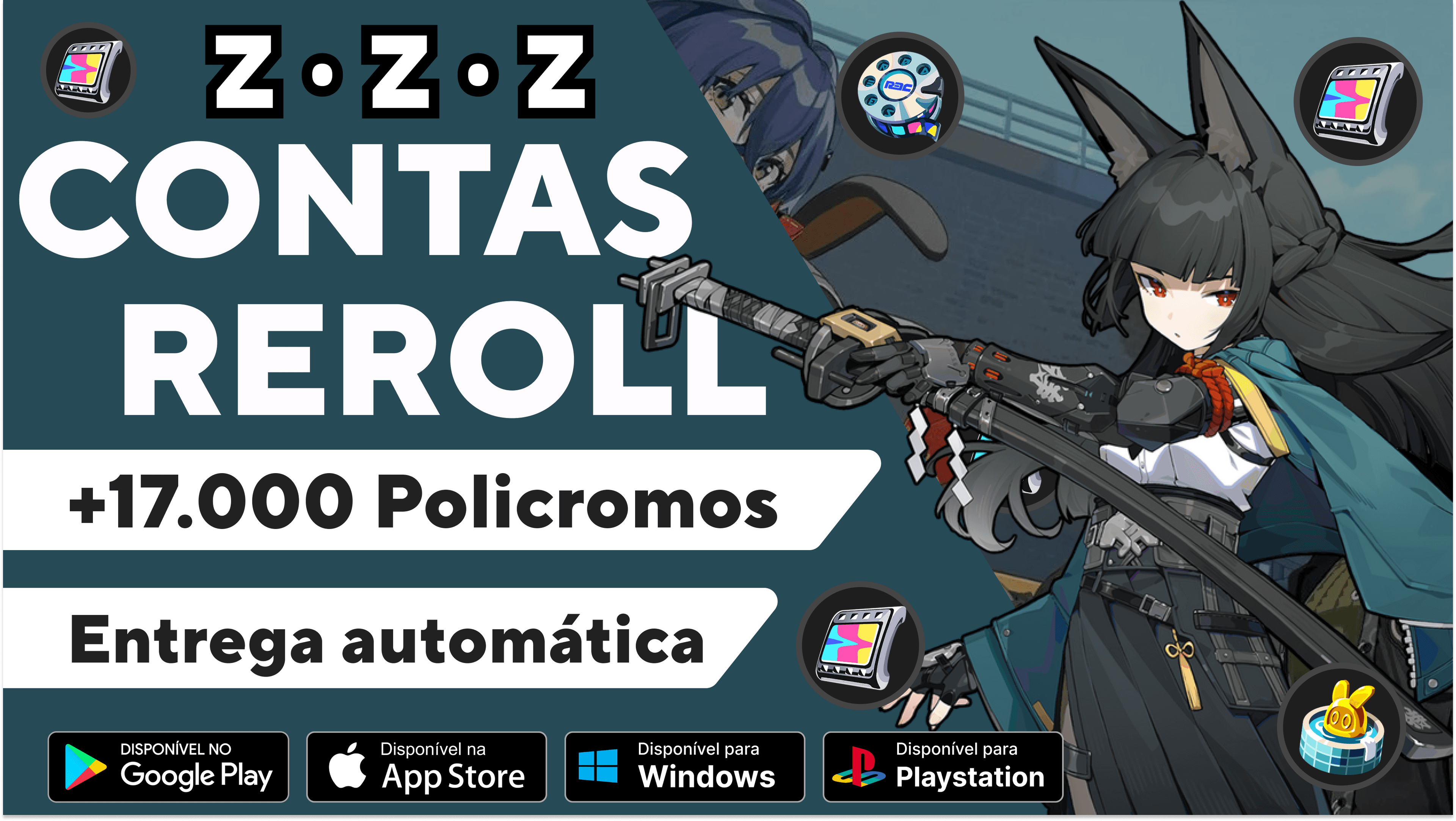 Zenless Zone Zero Contas Reroll America com +24.000 Policromos